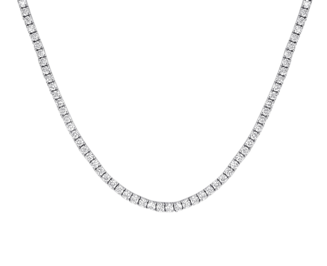 18kt White Gold Diamond Tennis Necklace
