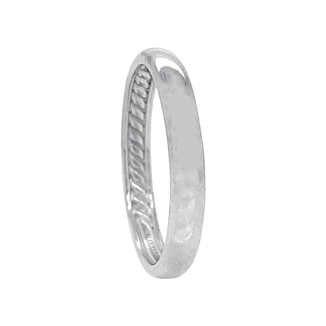 18kt White Gold Wedding Band