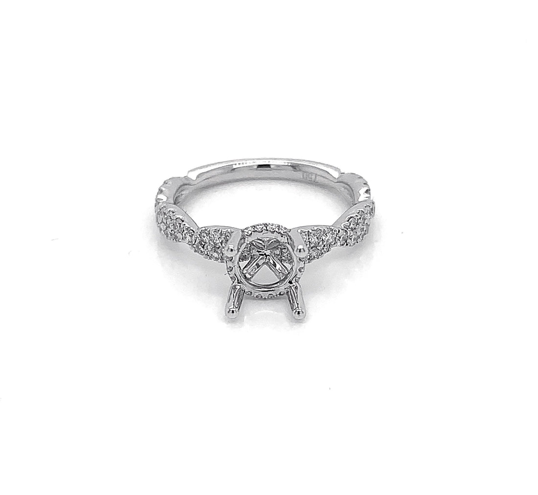 18kt White Gold Diamond Semi-Mount