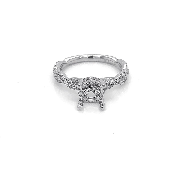 18kt White Gold Diamond Semi-Mount