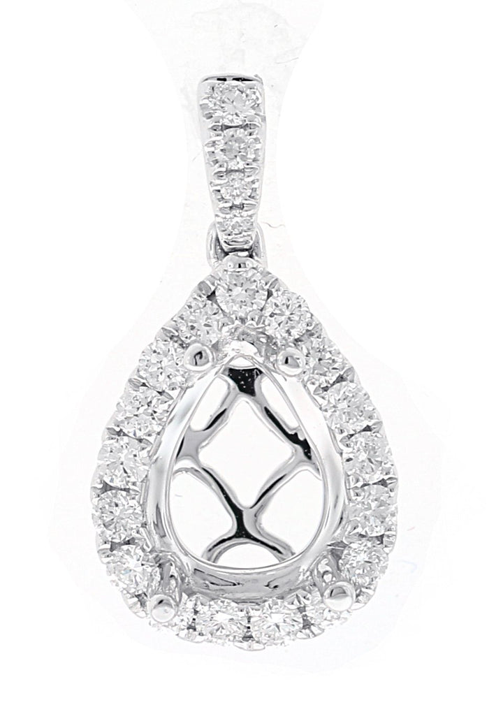 18kt White Gold Diamond Pendant Mounting