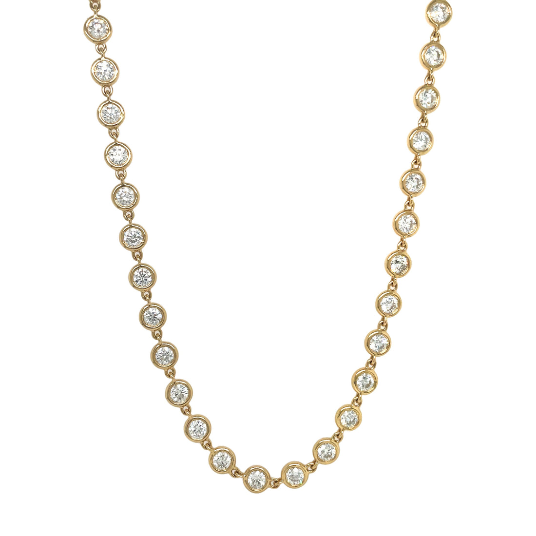 18kt Yellow Gold Diamonds-By-The-Inch Necklace