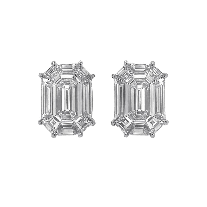 18kt White Gold Diamond Earrings
