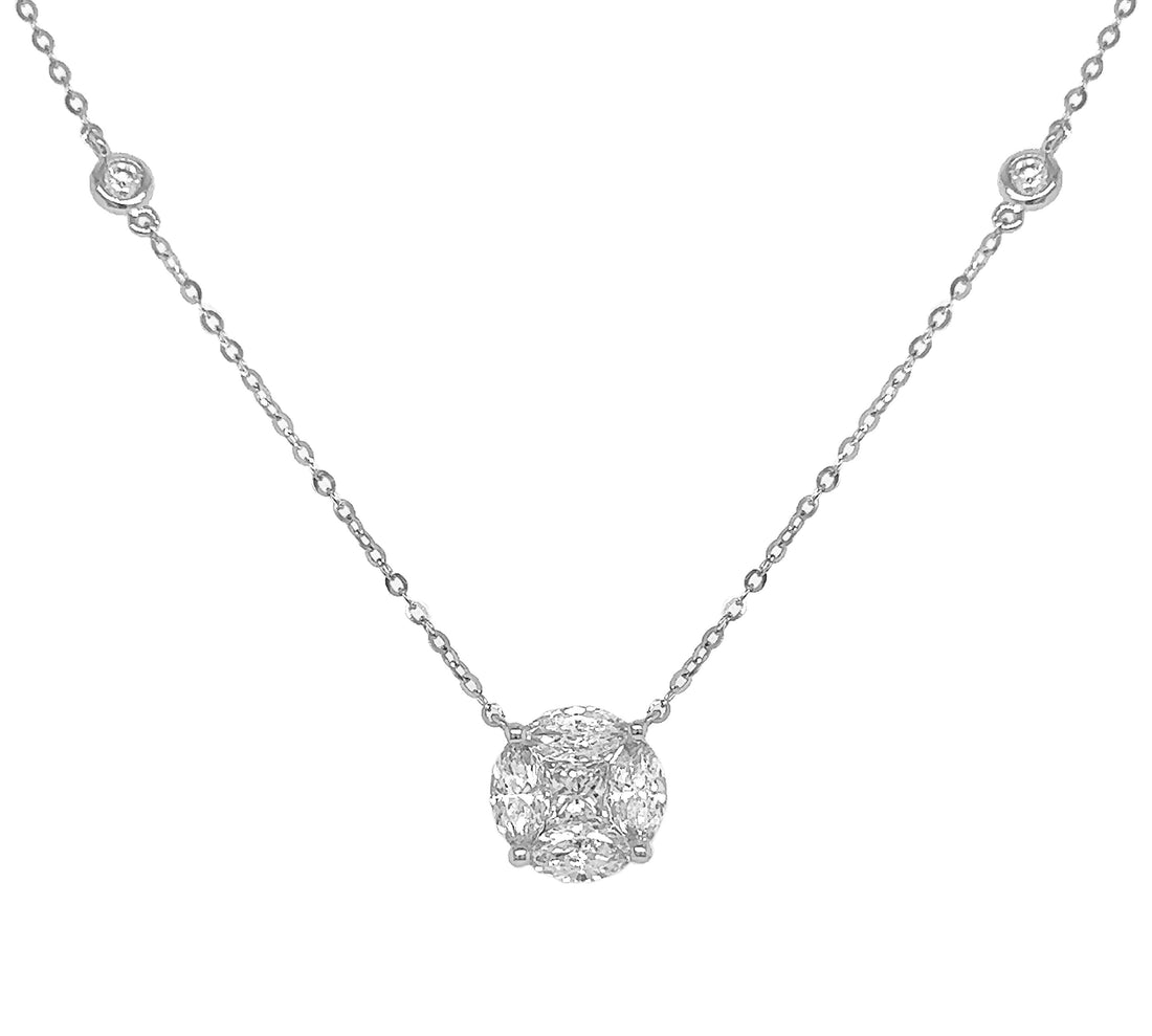 18kt White Gold Diamond Pendant