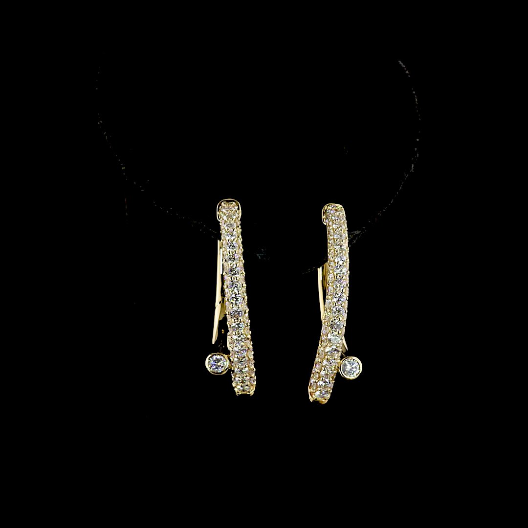 14kt Yellow Gold Lab Diamond Hoops