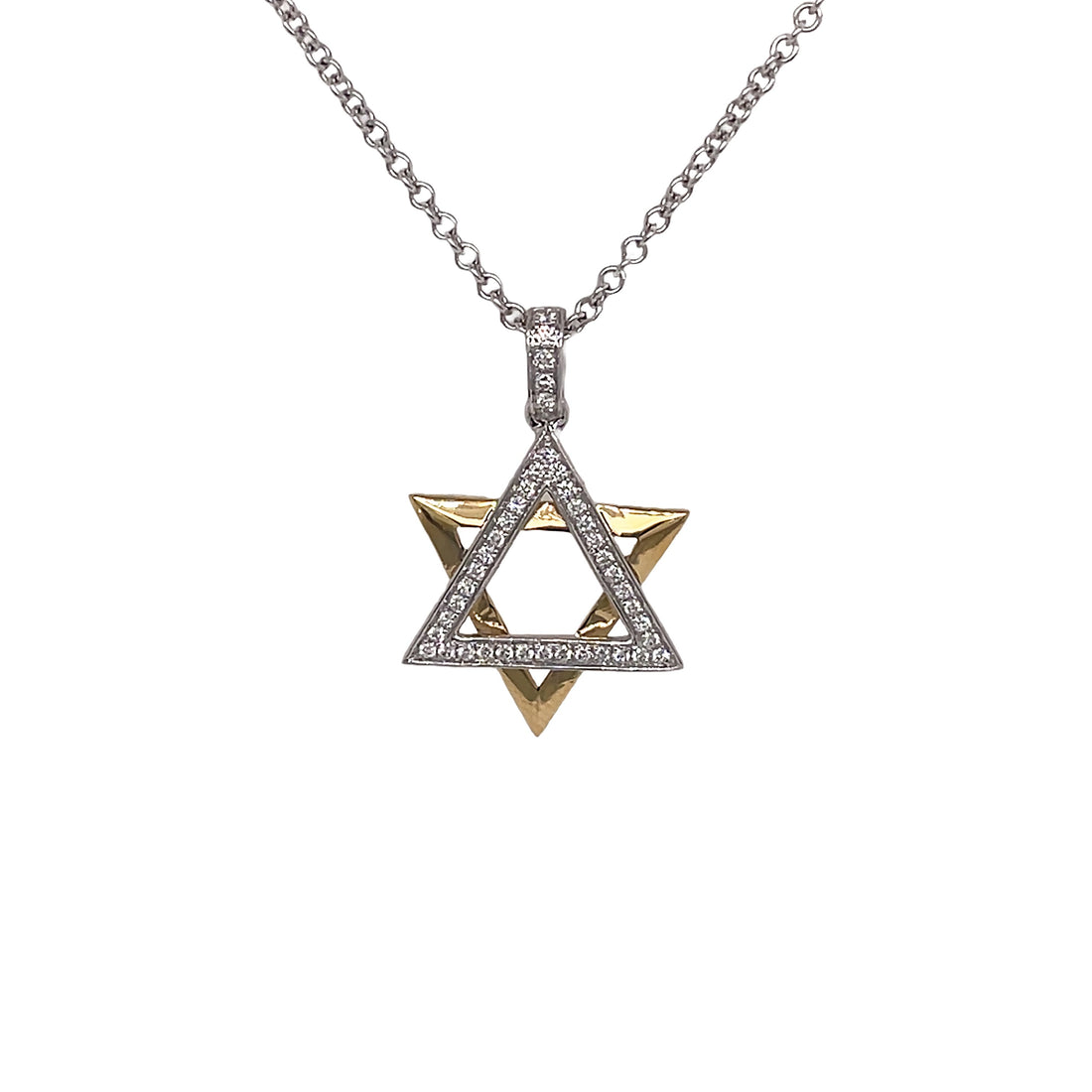 18kt White And Yellow Gold Diamond Pendant