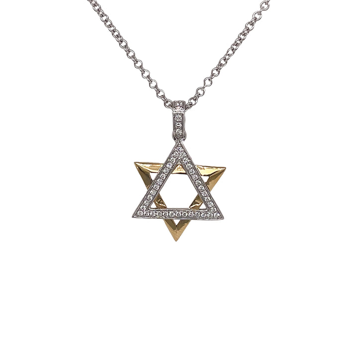 18kt White And Yellow Gold Diamond Pendant