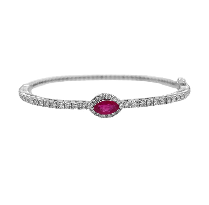 18kt White Gold Diamond Bangle