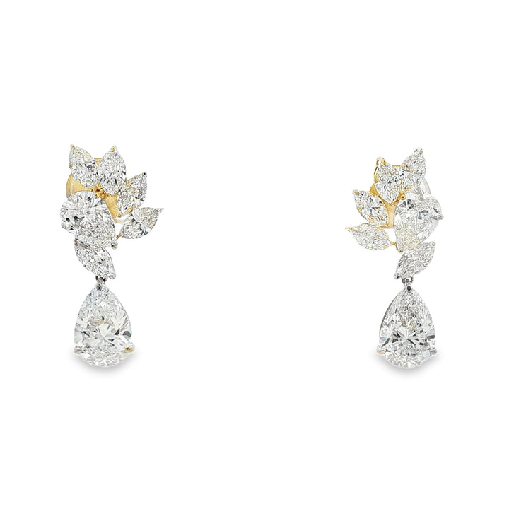 14kt Yellow Gold Lab Diamond Dangling Earrings