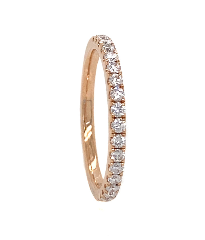 18kt Rose Gold Diamond Band