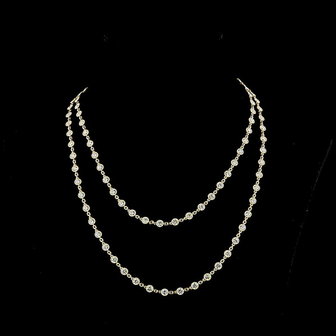 14kt Yellow Gold Lab Diamond Necklace