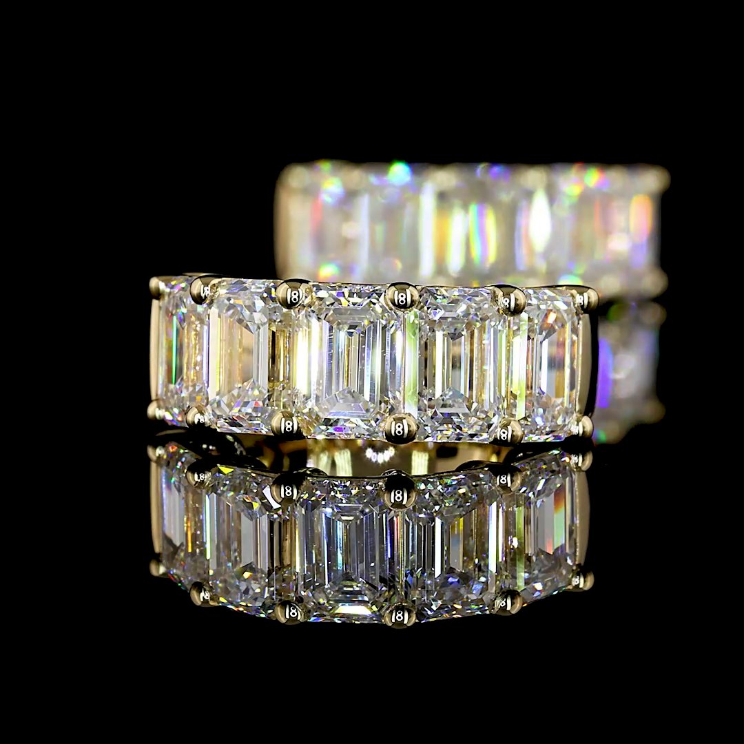 14kt Yellow Gold Lab Diamond Huggie Earrings