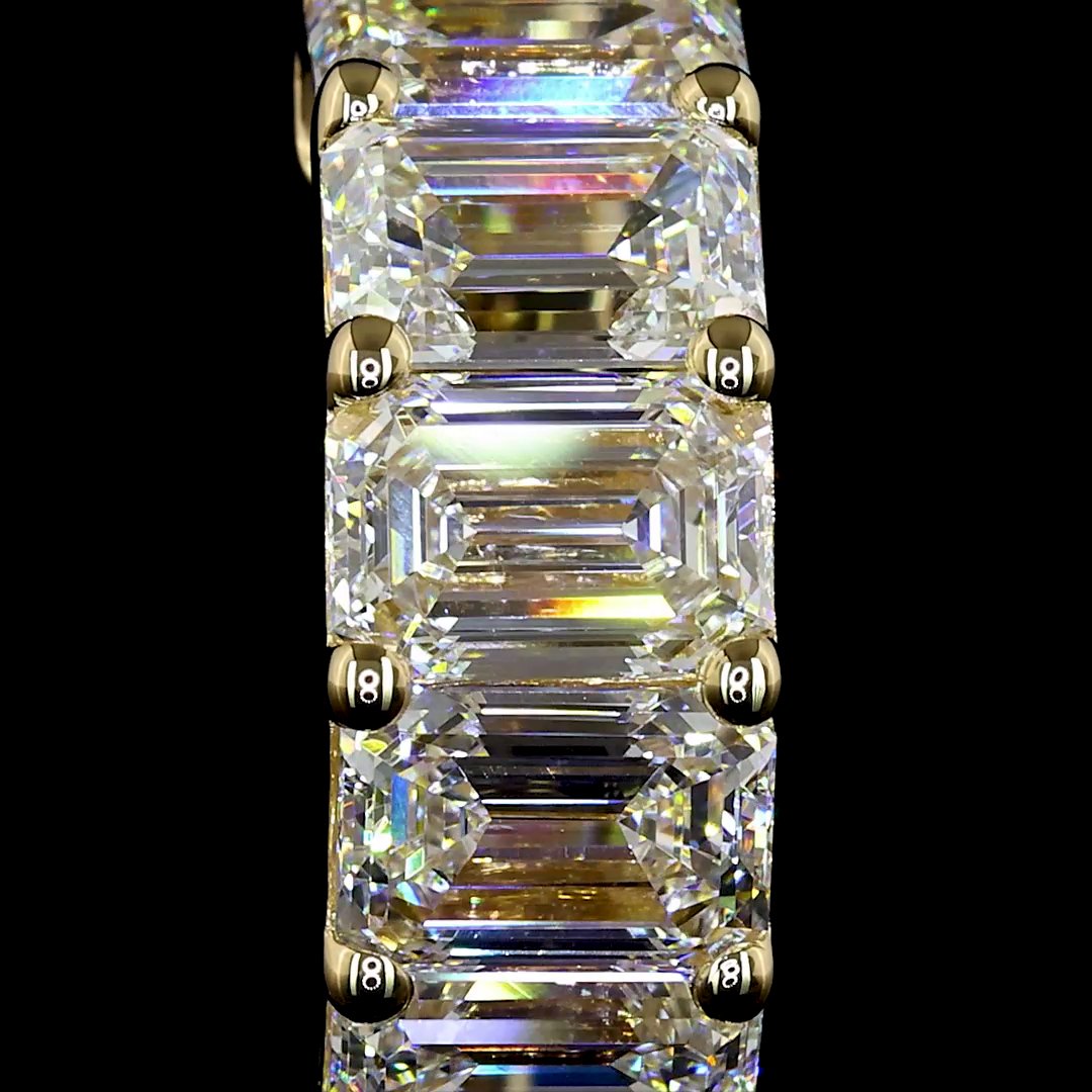 14kt Yellow Gold Lab Diamond Huggie Earrings