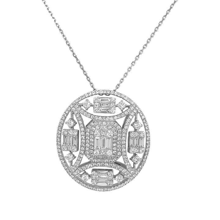 18kt White Gold Diamond Pendant