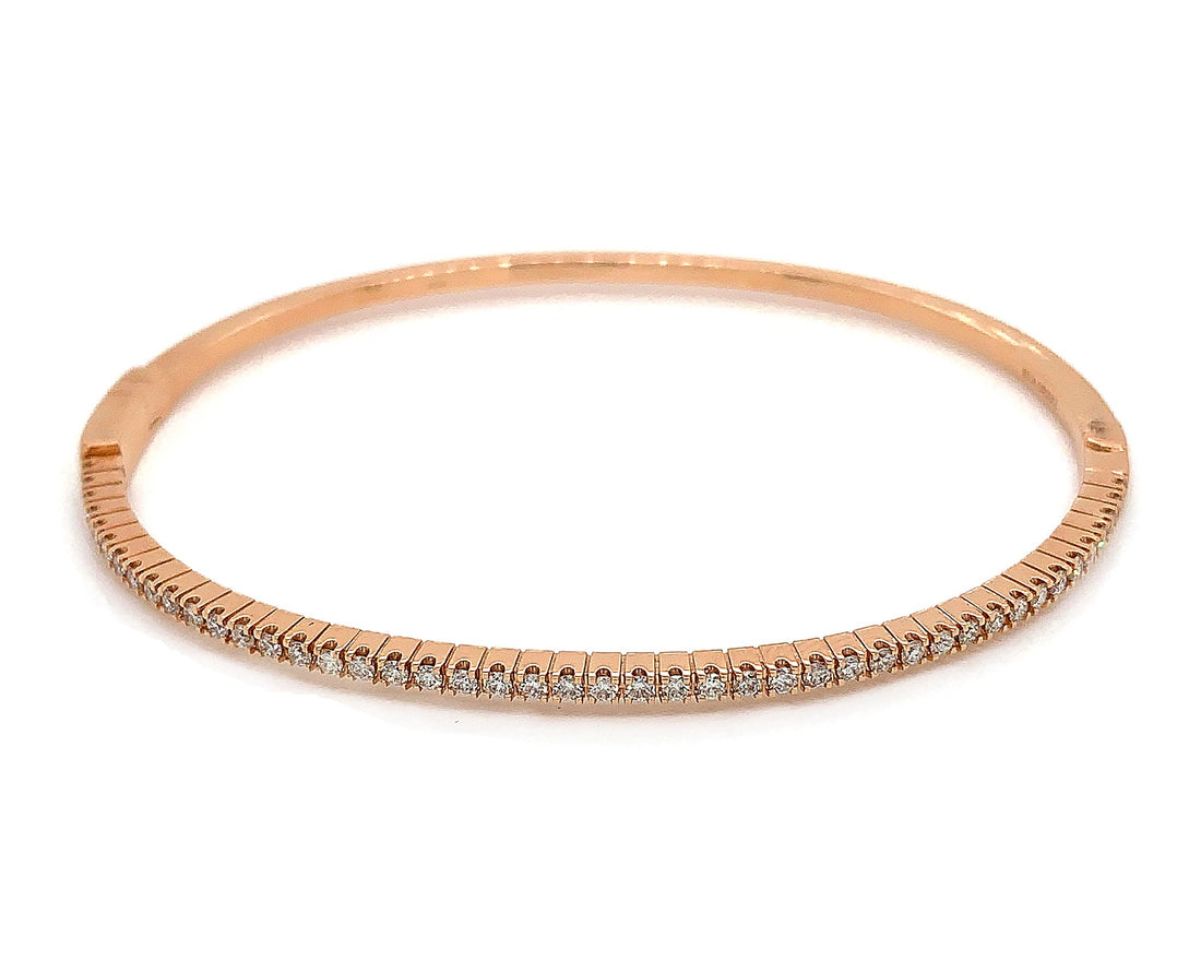 18kt Rose Gold Diamond Bangle