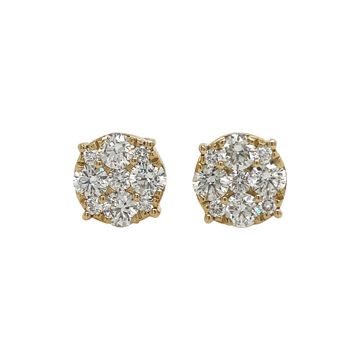 18kt Yellow Gold Diamond Earrings