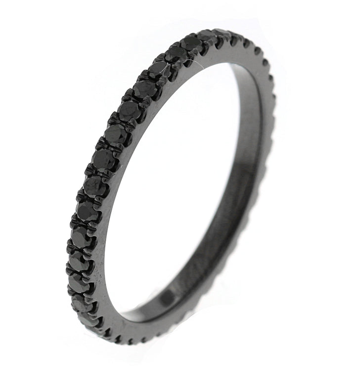 18kt Black Gold And Black Diamond Band