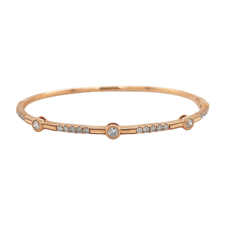 18kt Rose Gold Diamond Bangle