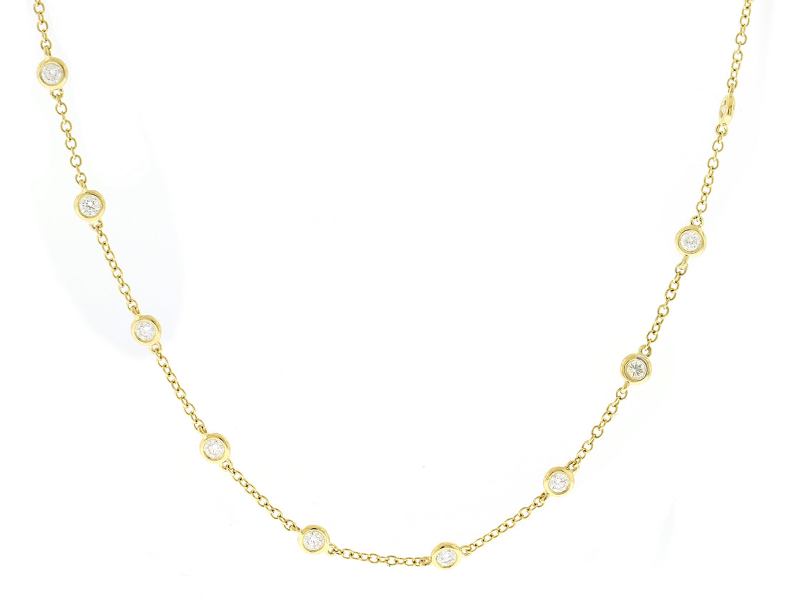 18kt Yellow Gold Diamond Necklace