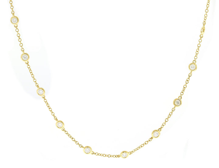 18kt Yellow Gold Diamond Necklace