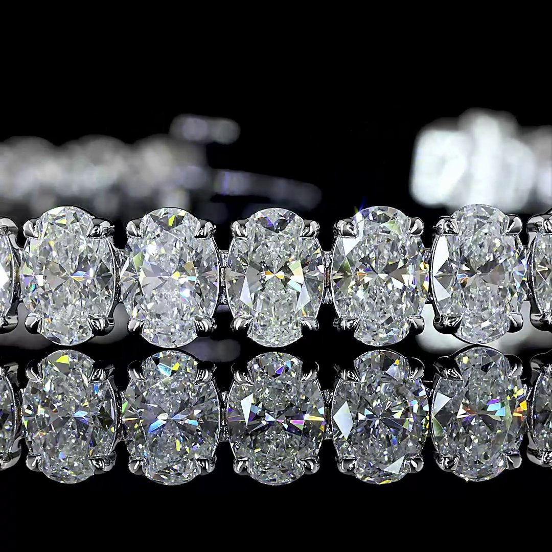 14kt White Gold Lab Diamond Tennis Bracelet