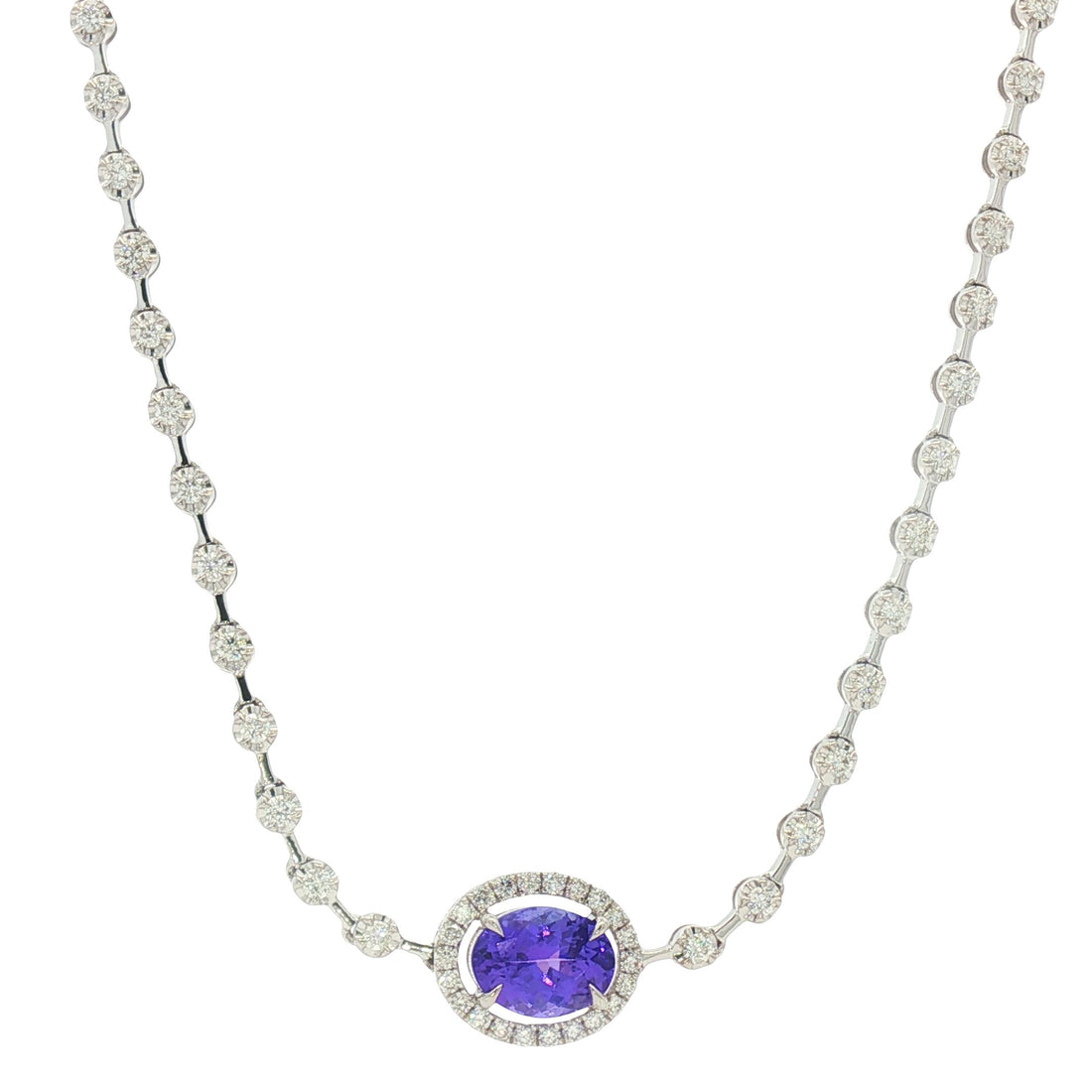 18kt White Gold Diamond Necklace