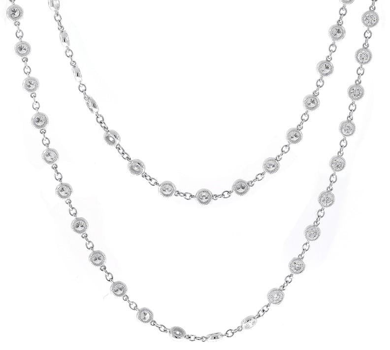 18kt White Gold Diamond Necklace