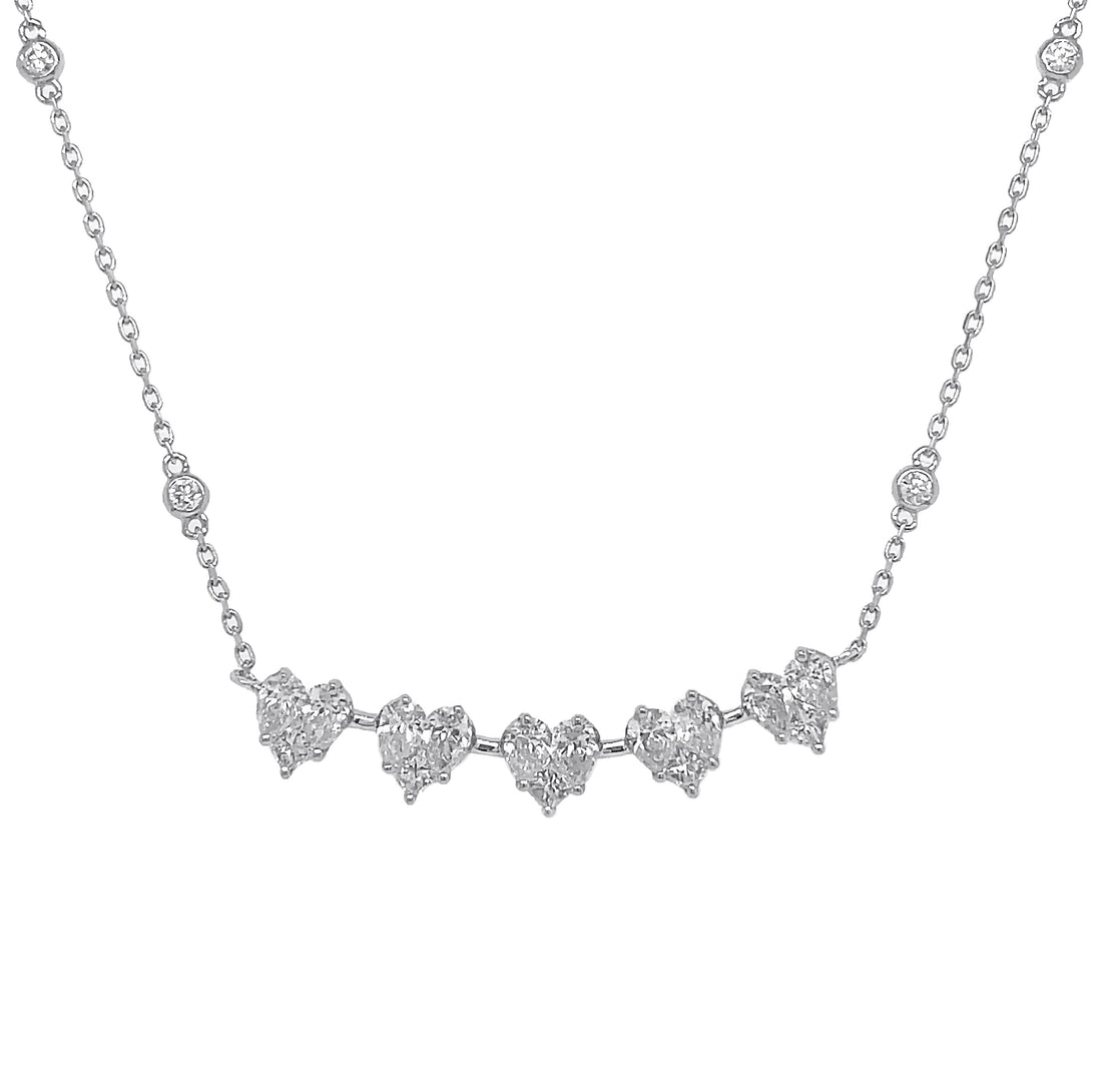 18kt White Gold Diamond Heart Pendant