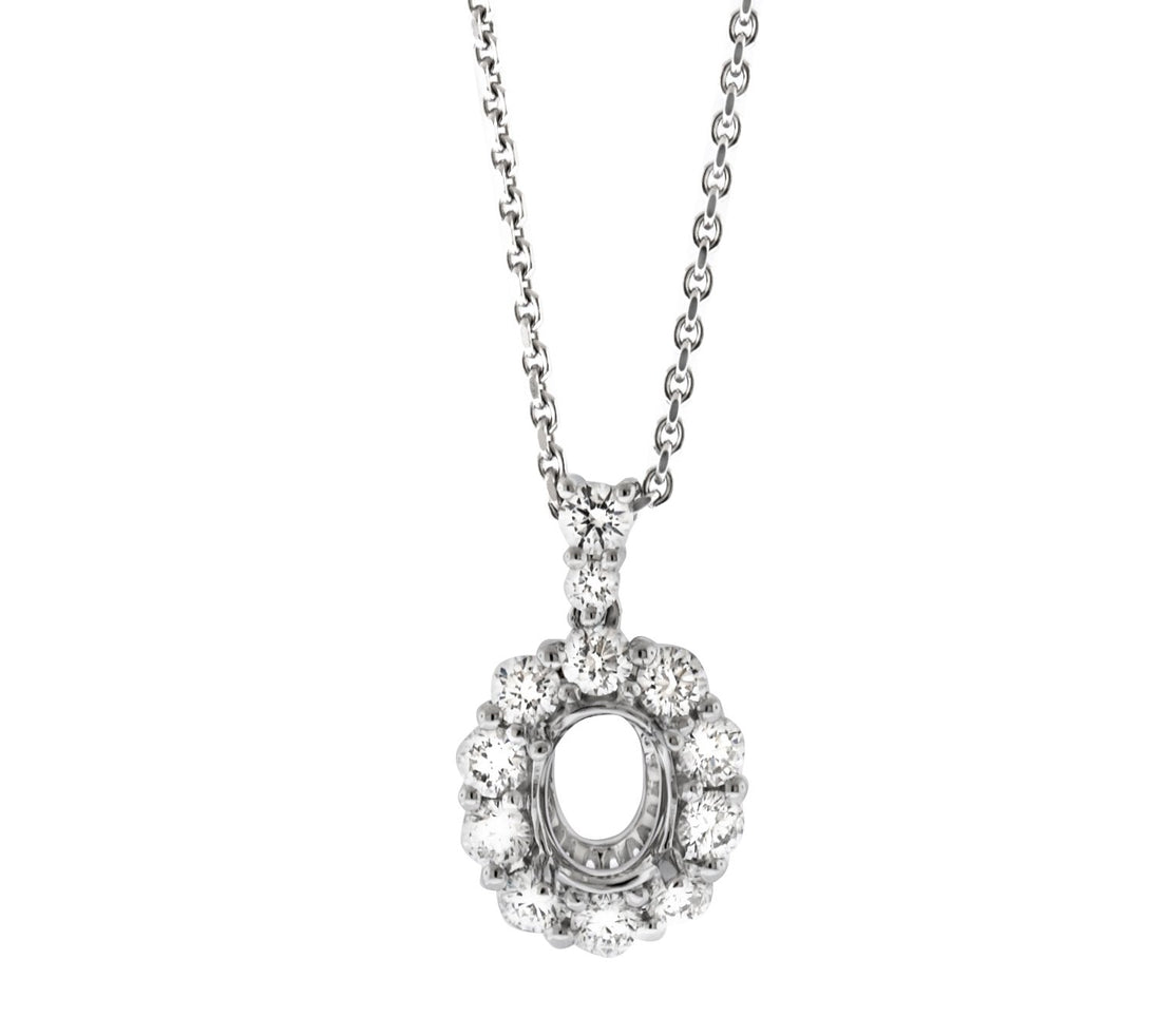18kt White Gold Diamond Pendant Mounting