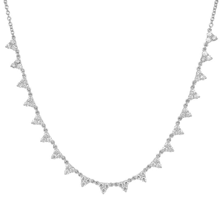 18kt White Gold Diamond By The Inch Necklace