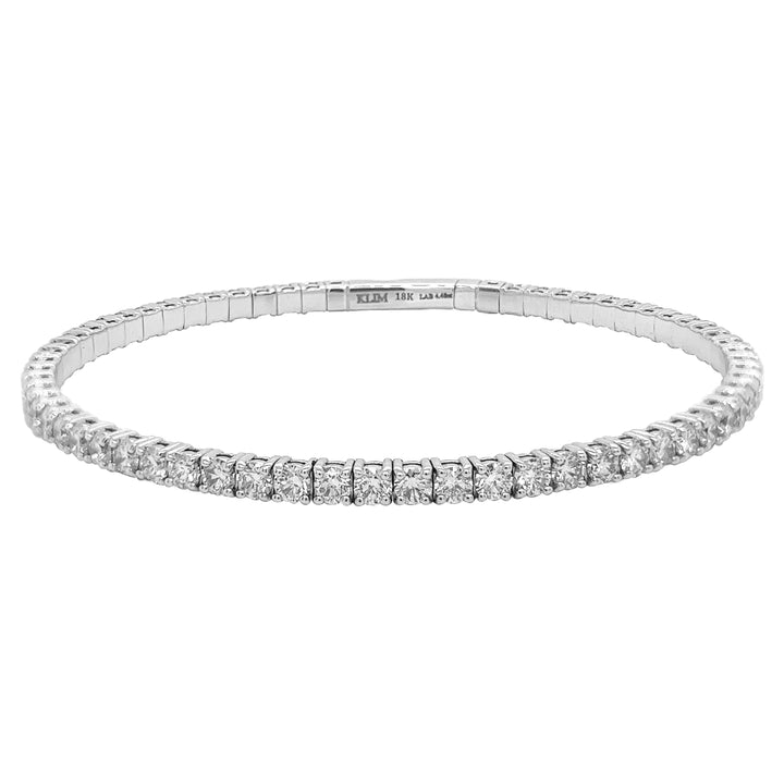 18kt White Gold Diamond Bangle