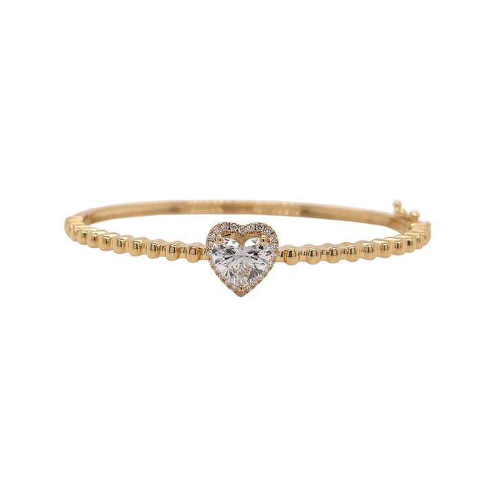 18kt Yellow Gold Diamond Bangle.