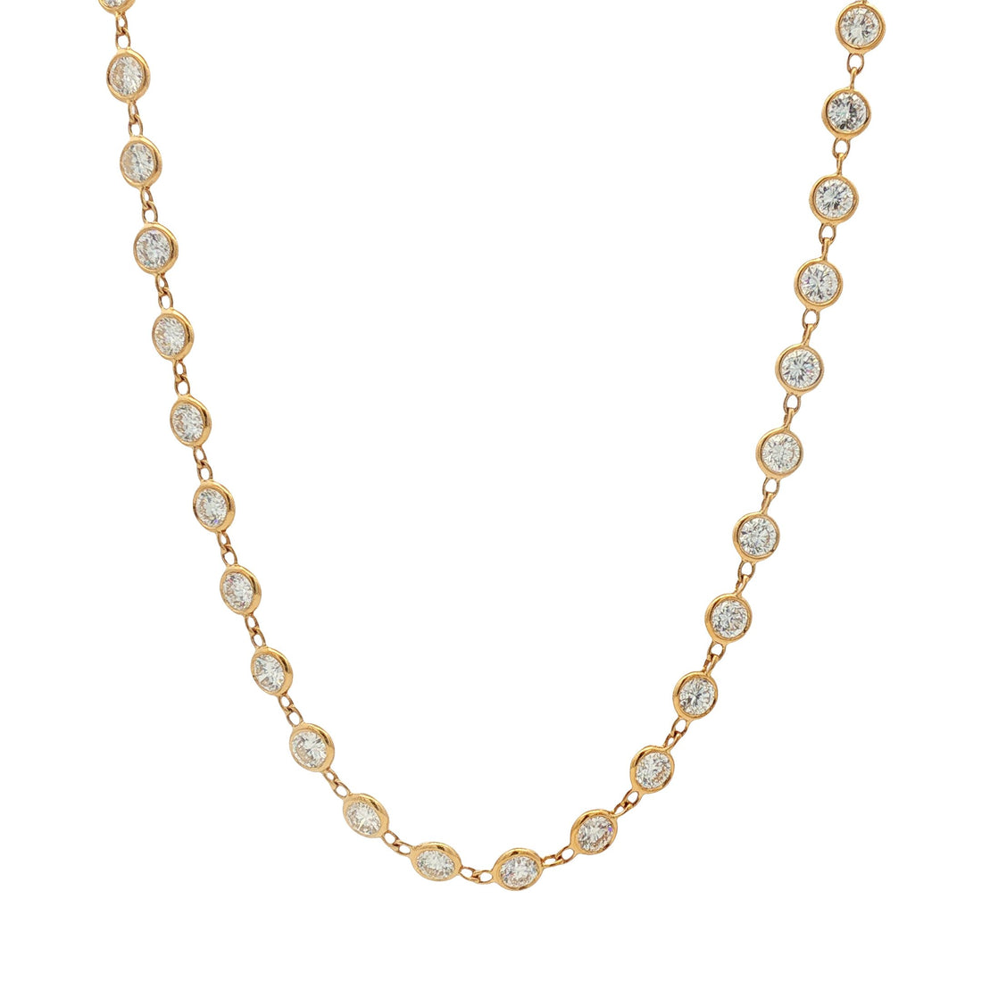 18kt Yellow Gold Diamonds-By-The-Inch Necklace