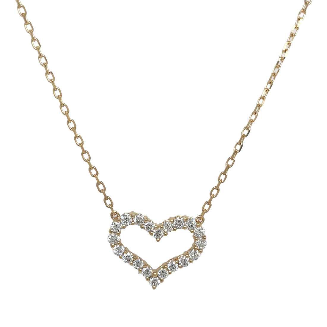 18kt Yellow Gold Diamond Heart Pendant