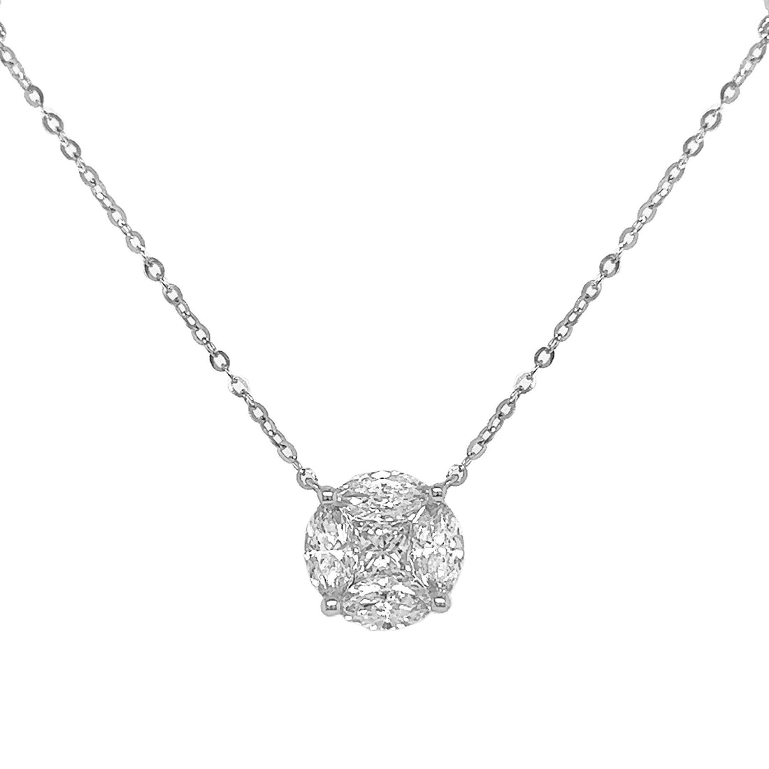18Kt White Gold Diamond Pendant