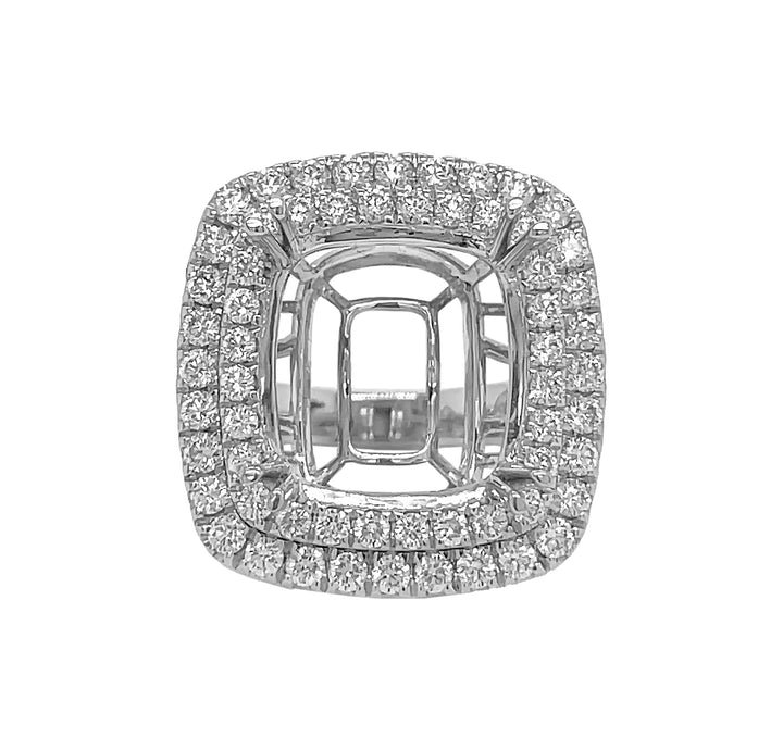 18kt White Gold Diamond Semi Mount