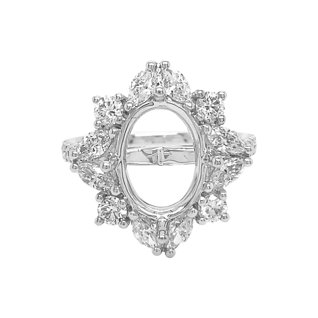 18kt White Gold Diamond Semi Mount