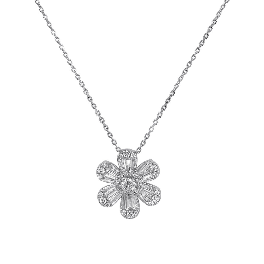 18Kt White Gold Diamond Pendant