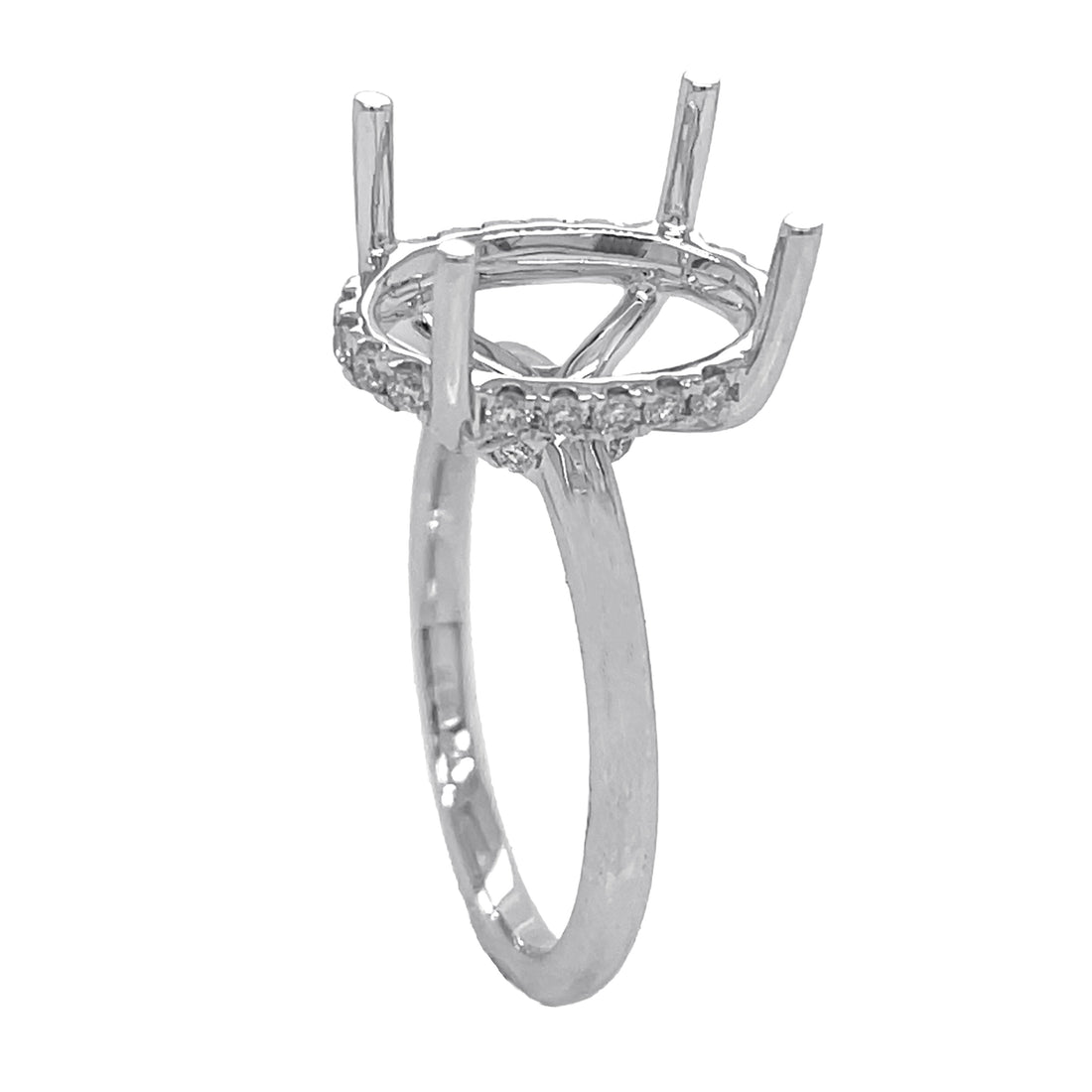 14kt White Gold Diamond Semi-mount