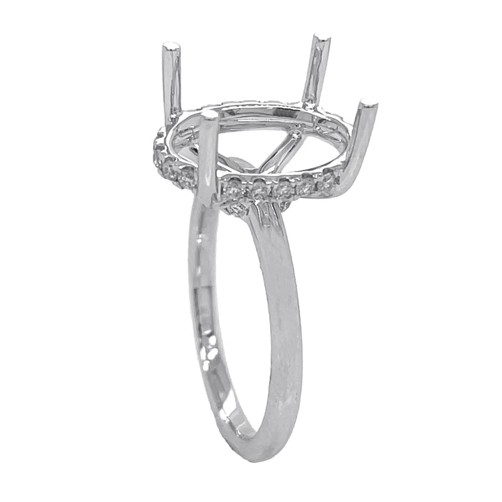 14kt White Gold Diamond Semi-mount