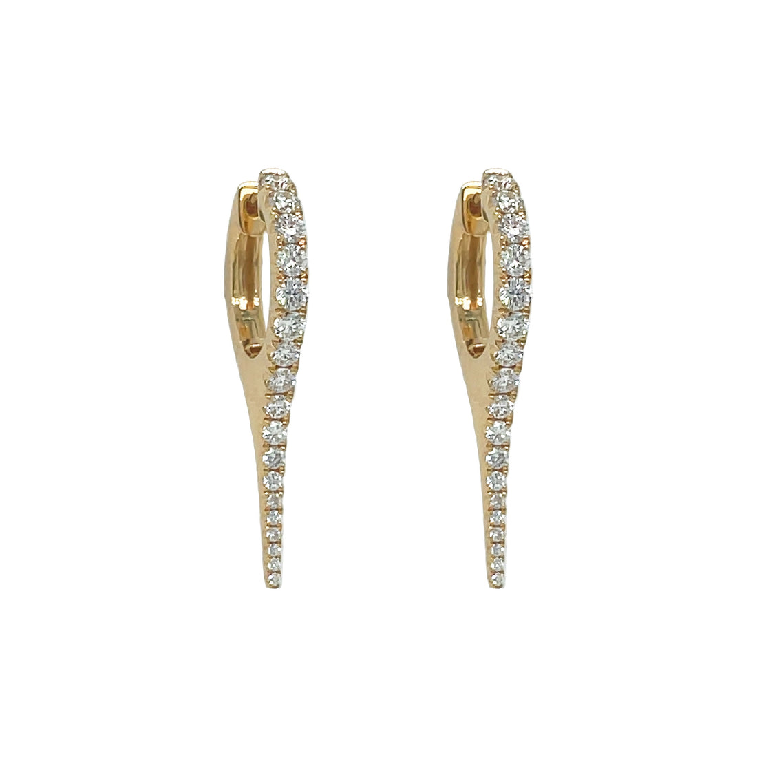 18kt Yellow Gold Diamond Earrings
