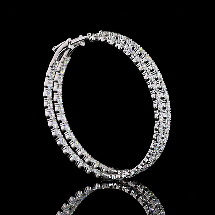 14kt Yellow Gold Lab Diamond Hoops
