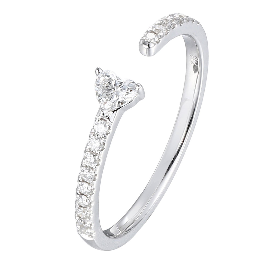 18kt White Gold Diamond Open Band