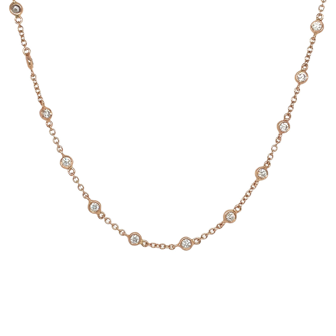 18kt Rose Gold Diamond Necklace