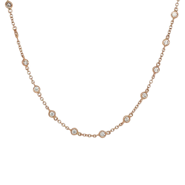 18kt Rose Gold Diamond Necklace