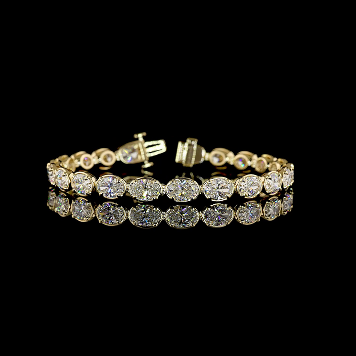 14kt Yellow Gold Lab Diamond Tennis Bracelet