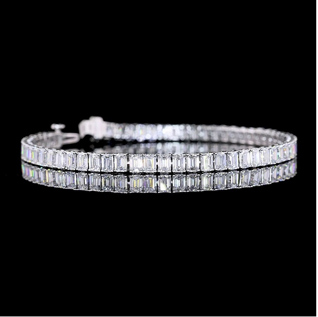 14kt White Gold Lab Diamond Tennis Bracelet