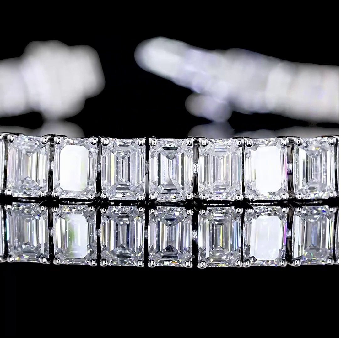 14kt White Gold Lab Diamond Tennis Bracelet