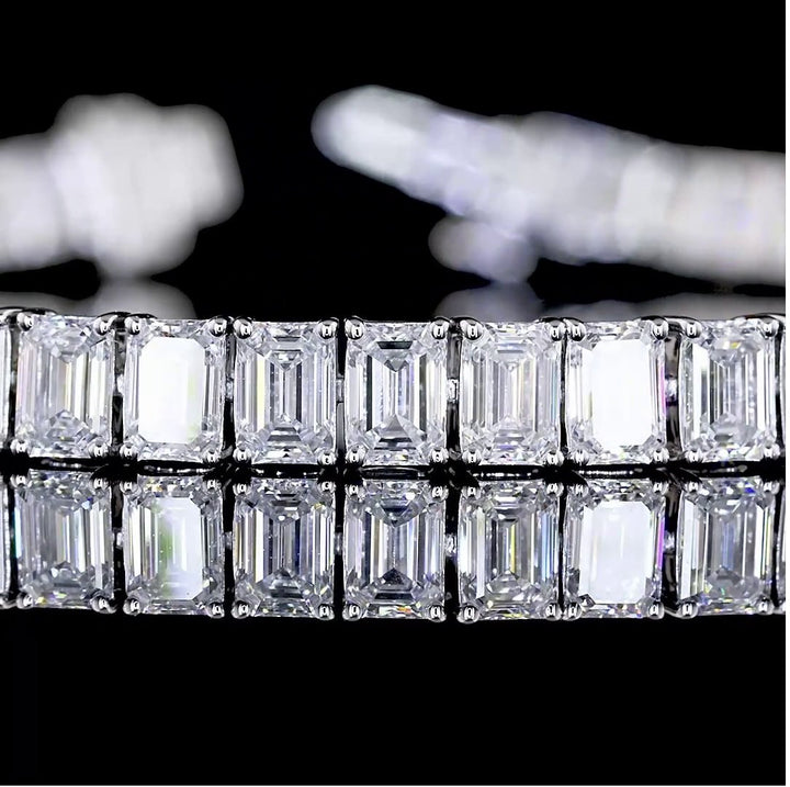 14kt White Gold Lab Diamond Tennis Bracelet