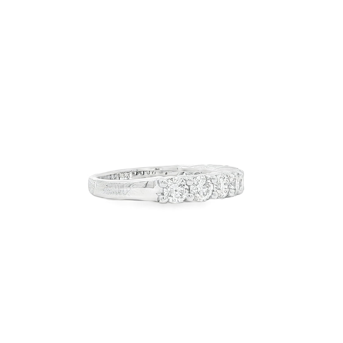 14kt White Gold Diamond Half-Way Band